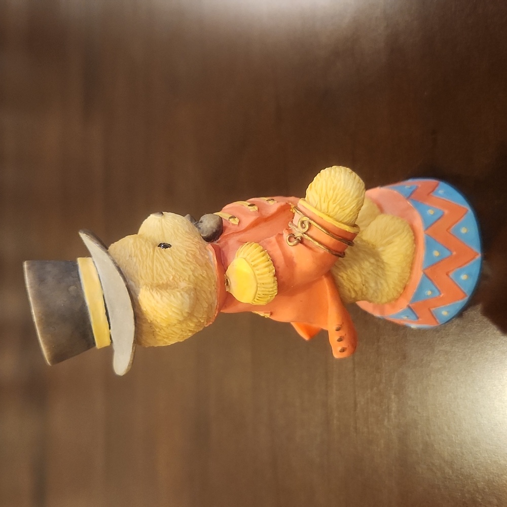 Cherished Teddies Enesco Figurine Bruno "Step Right Up And Smile" 1995, Orig Box - Picture 4 of 6